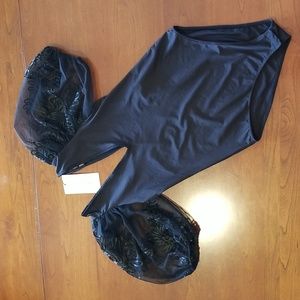 ZARA Bodysuit w Puff Organza Sleeves NWT